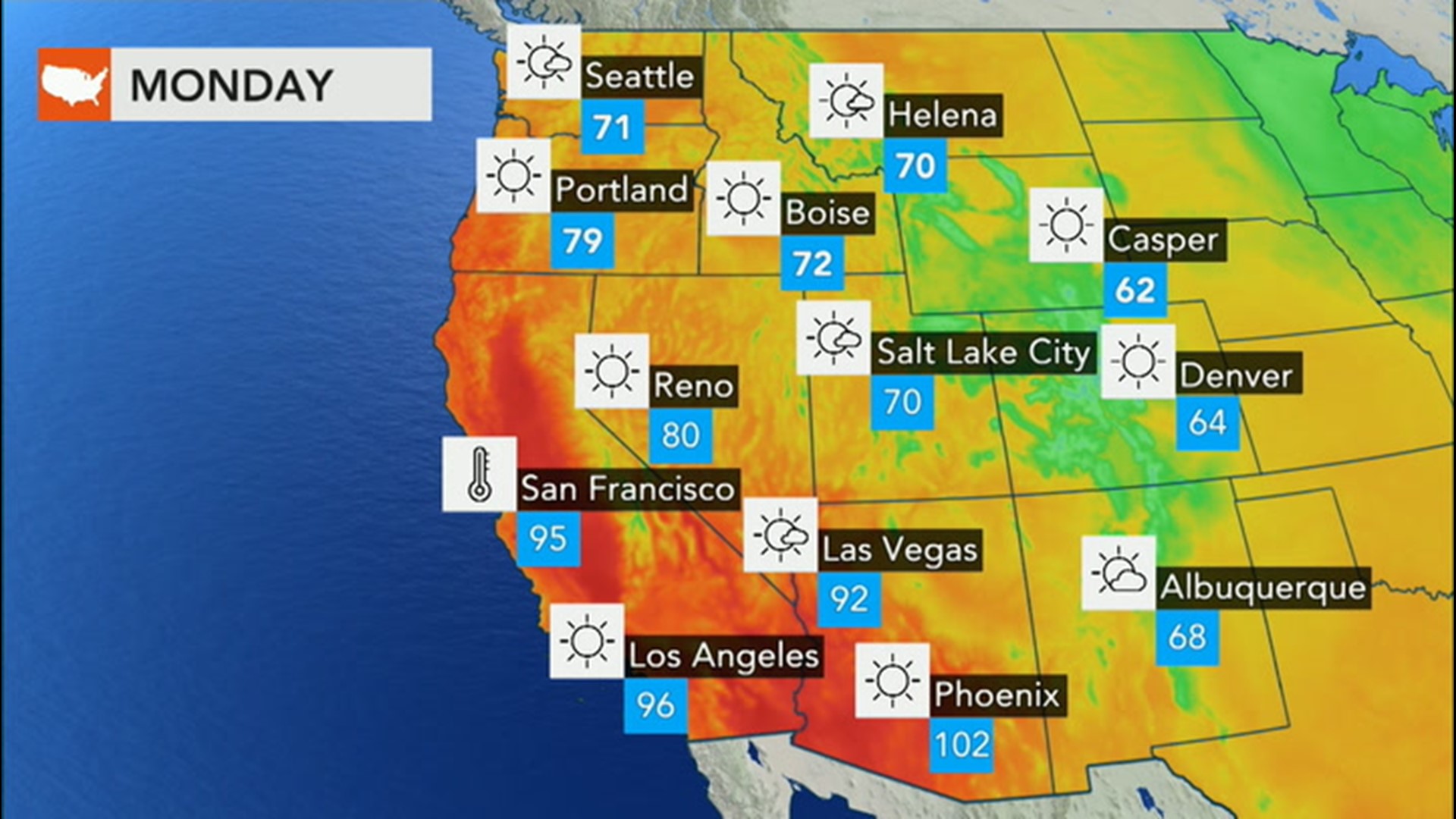 A heat dome is setting up across the West, which will worsen drought conditions and also challenge record highs.