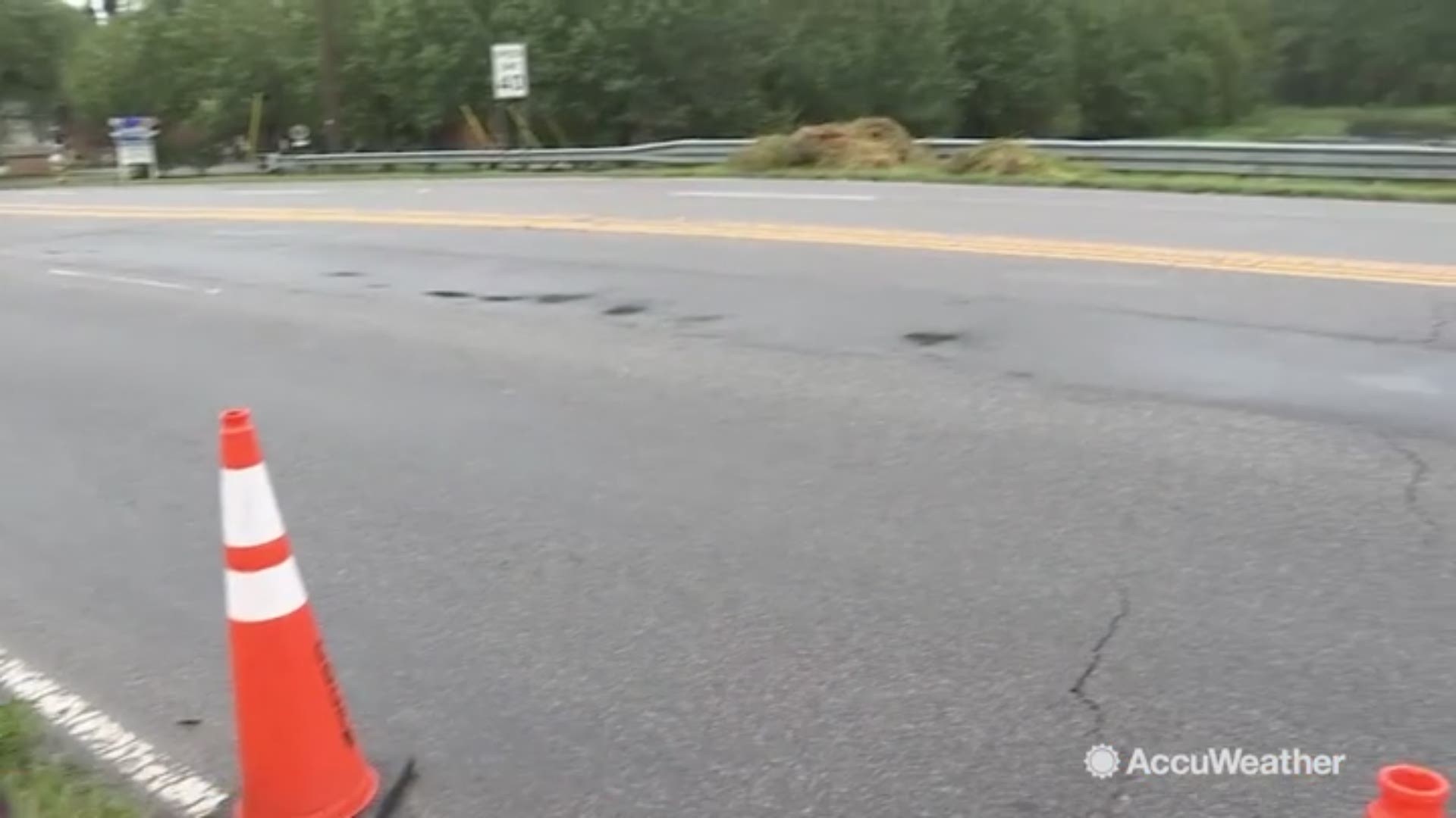 AccuWeather reporter Jonathan Petramala was in Conway, South Carolina where the National Guard is making preparations for flooding.  It's expected to continue rising.
