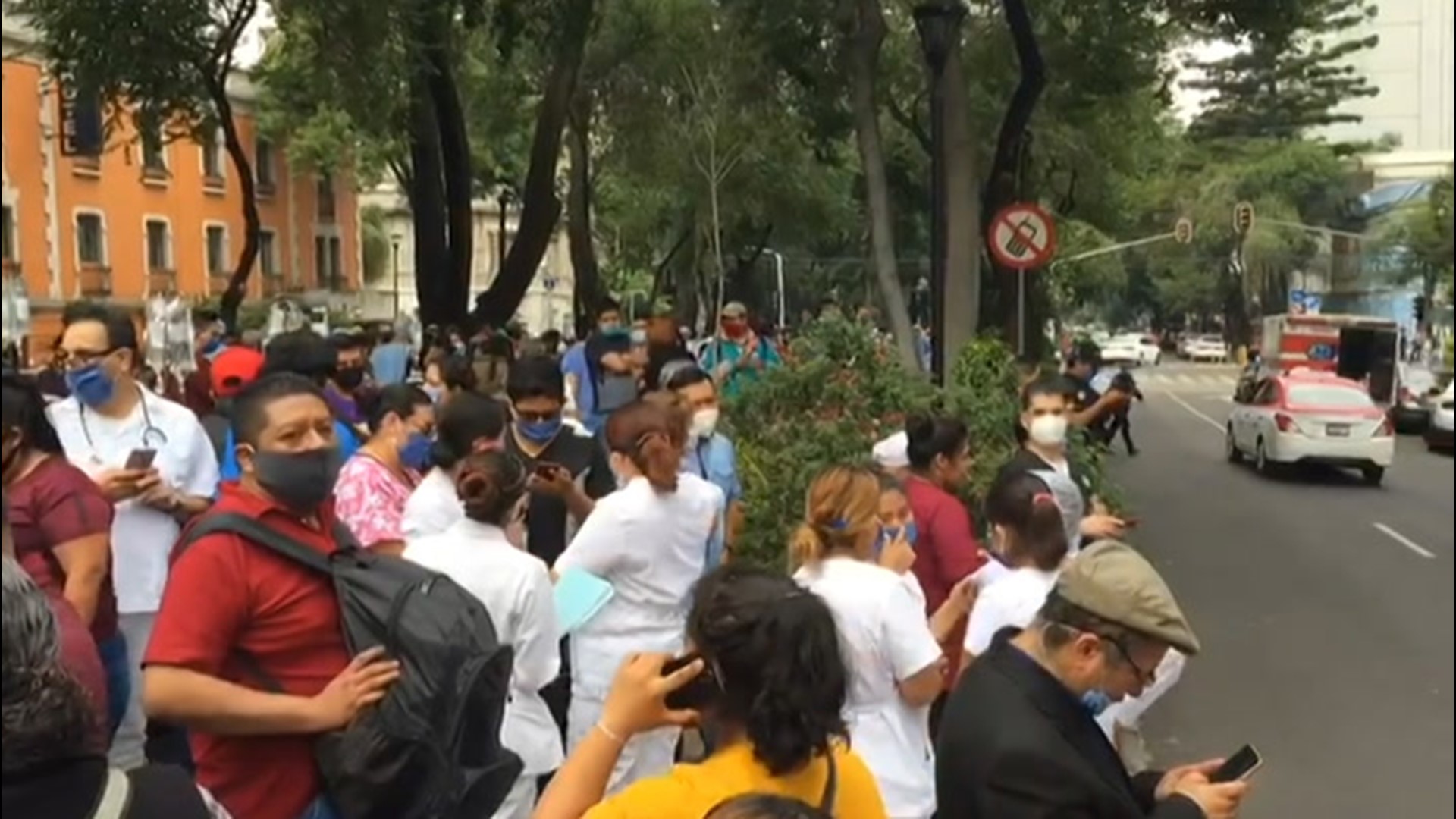 Hospitals were evacuated, including floors containing COVID-19 patients, as a powerful 7.4 magnitude earthquake rocked Mexico on June 23.