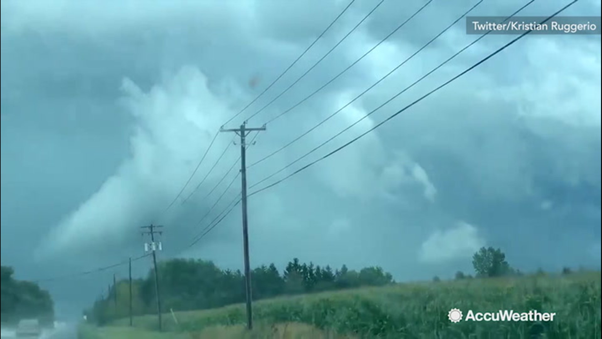 A storm that brewed over Lockport, New York, on Aug. 16 was recorded as it grew to an incredible size. This time-lapse shows just how impressive the inflow on the storm was.