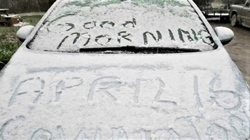 Midspring snowfall coats the Northeast