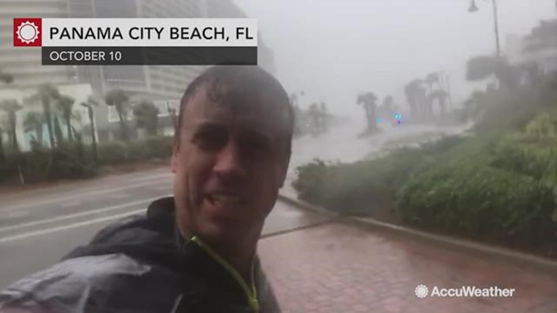 Storm chaser Reed Timmer is in Panama City Beach, Florida where winds from Hurricane Michael are so loud and ferocious that it's hard to hear him speak.