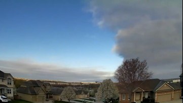 Blue sky disappears in cloudy time-lapse video