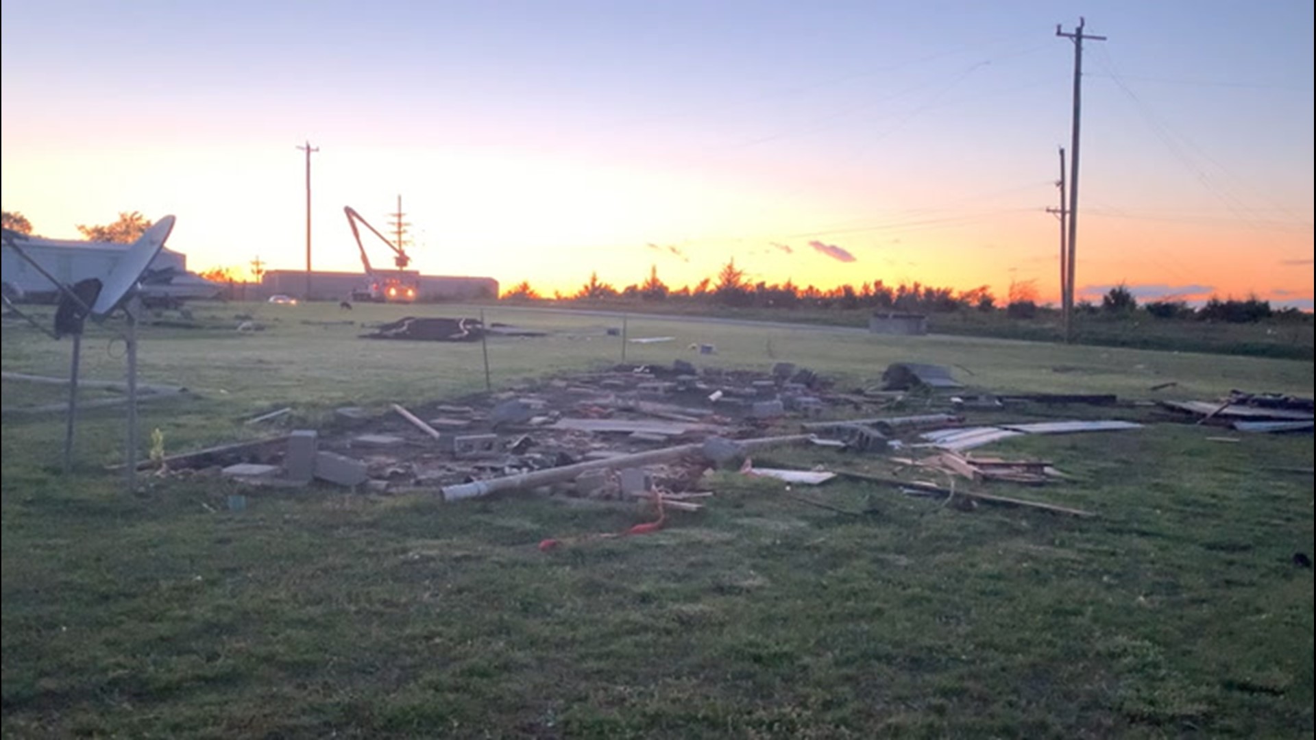 AccuWeather's Bill Wadell took this footage of destroyed homes and structures in Madill, Oklahoma, after a tornado tore through the town on April 22.