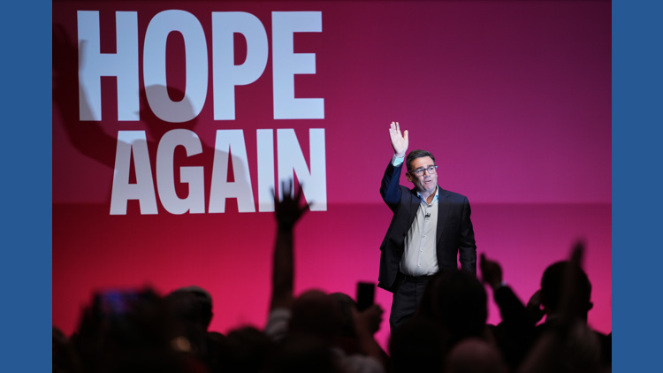 High Risk Working Andy Burnham pledges a big shakeup for Britain in a high-risk political ...