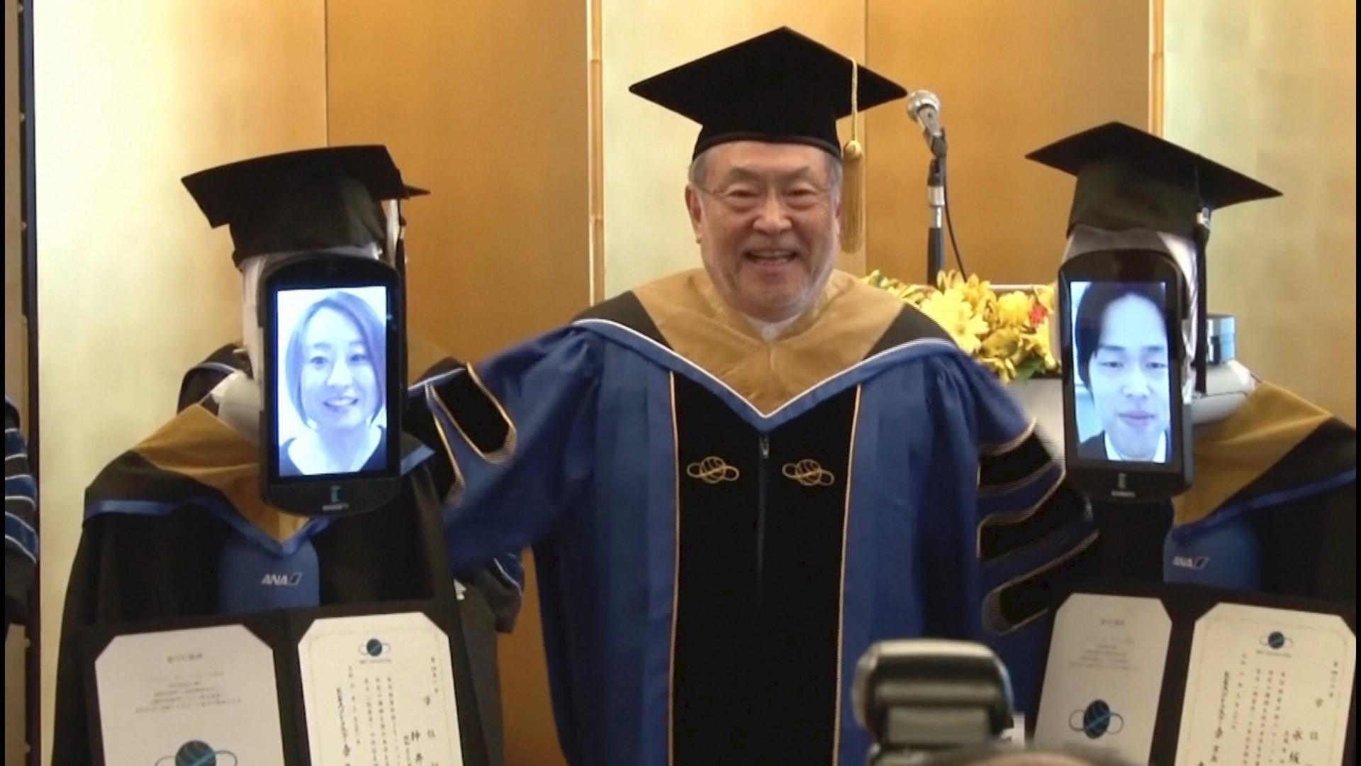 As the coronavirus continues to affect millions across the world, students from the Business Breakthrough University in Tokyo got to graduate through avatar robots. Buzz60's Maria Mercedes Galuppo has the story.