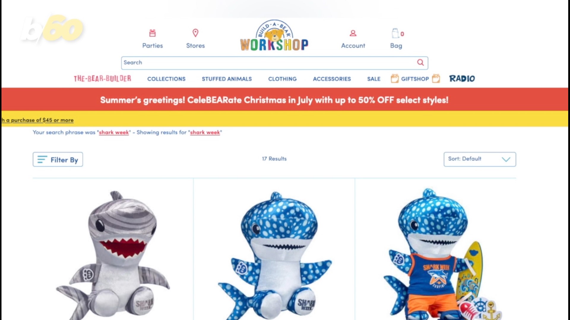 build a bear shark week