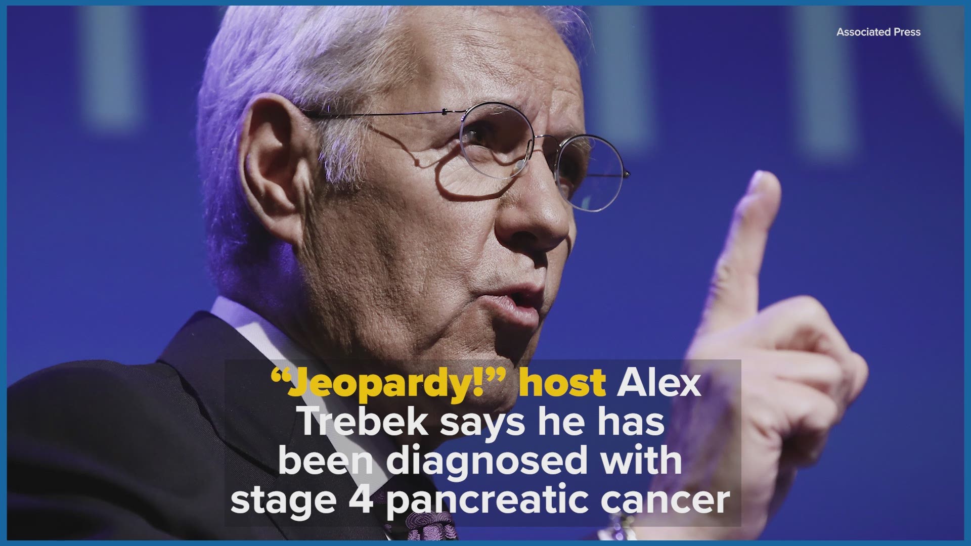 'Jeopardy!' host Alex Trebek says he, like 50,000 other people in the U.S. this year, has been diagnosed with stage 4 pancreatic cancer.