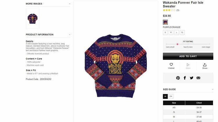 wakanda sweater forever 21