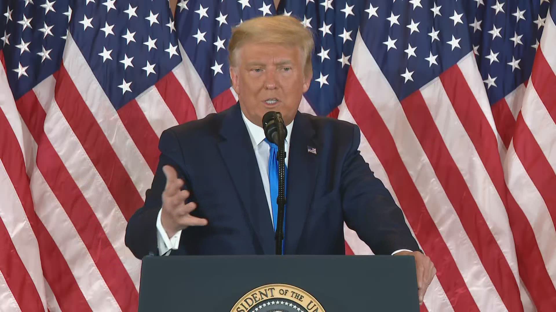 President Donald Trump spoke to supporters at The White House early Wednesday morning as several states in the 2020 election remained too close to call.