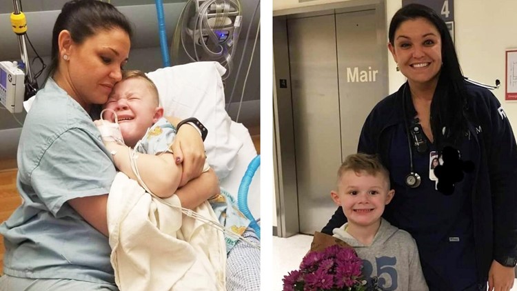 Will You Snuggle With Me Nurse Holds Boy Crying After Surgery