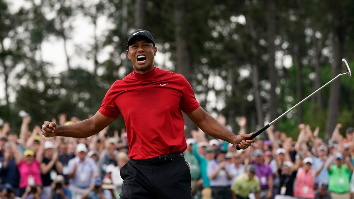 WATCH: Check out Tiger Woods' jubilant celebration after claiming the ...