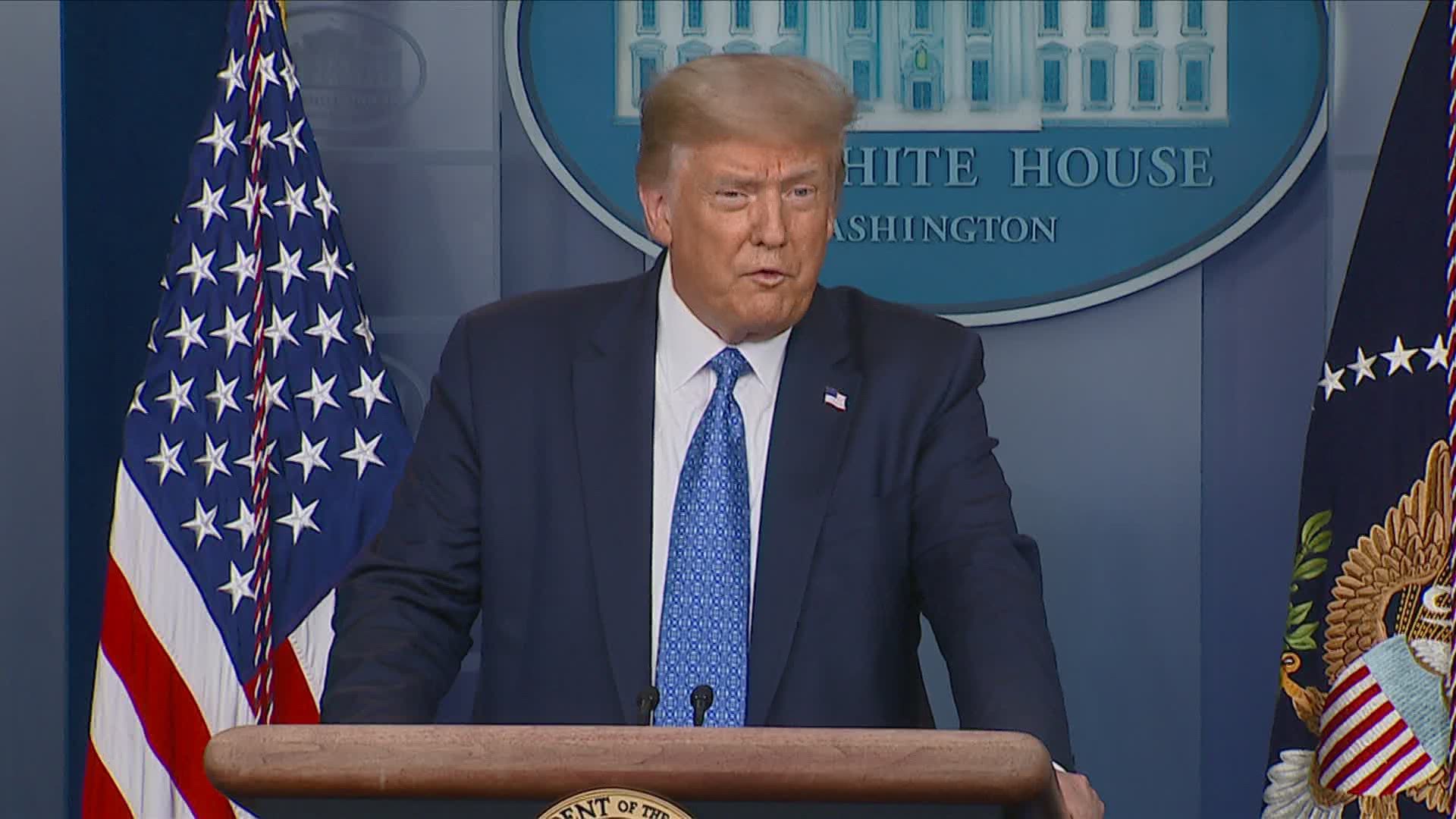 President Trump said Wednesday that additional federal agents were sent to Portland, Oregon, Chicago and other cities run by Democrats because they're in 'trouble.'