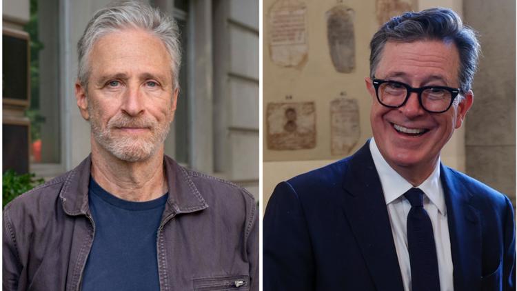 Jon Stewart slams CBS over Colbert cancellation in 'Daily Show' monologue | 11alive.com