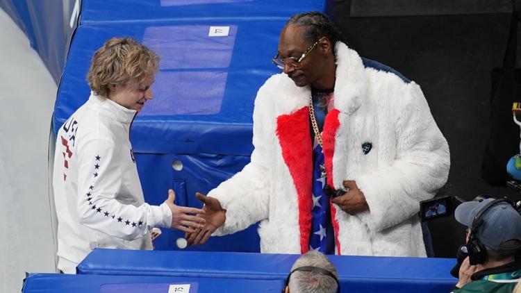 Honorary coach Snoop Dogg arrives at the Winter Olympics | 11alive.com