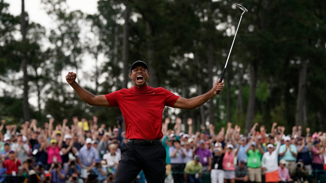 WATCH: Check out Tiger Woods' jubilant celebration after claiming the ...