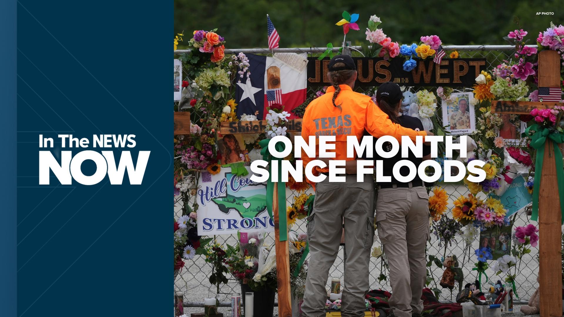 One month after catastrophic floods killed more than 130 in Central Texas, families are rebuilding, leaders face pressure, and search efforts remain underway.