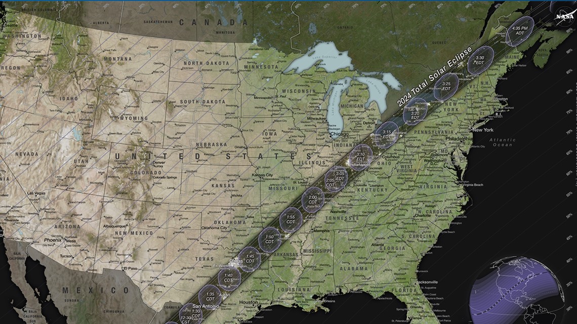 Places you can drive to from Atlanta that will be in the path of the 2024 total solar eclipse