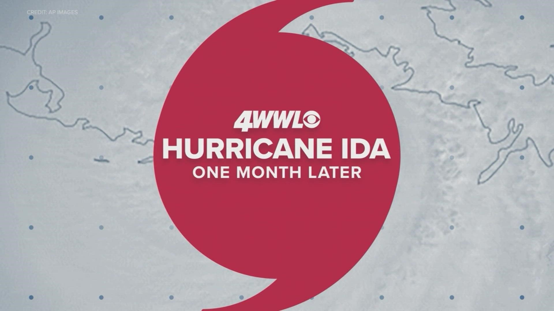 WWLTV crews report from across Southeast Louisiana a month after Hurricane Ida made landfall.  Here's a look at where recovery stood one month later.