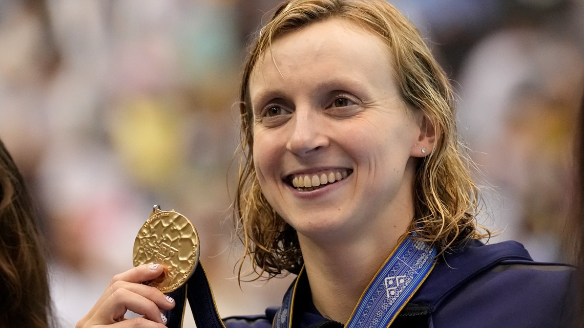 Katie Ledecky Ties Michael Phelps' Mark At Swimming Worlds | 11alive.com