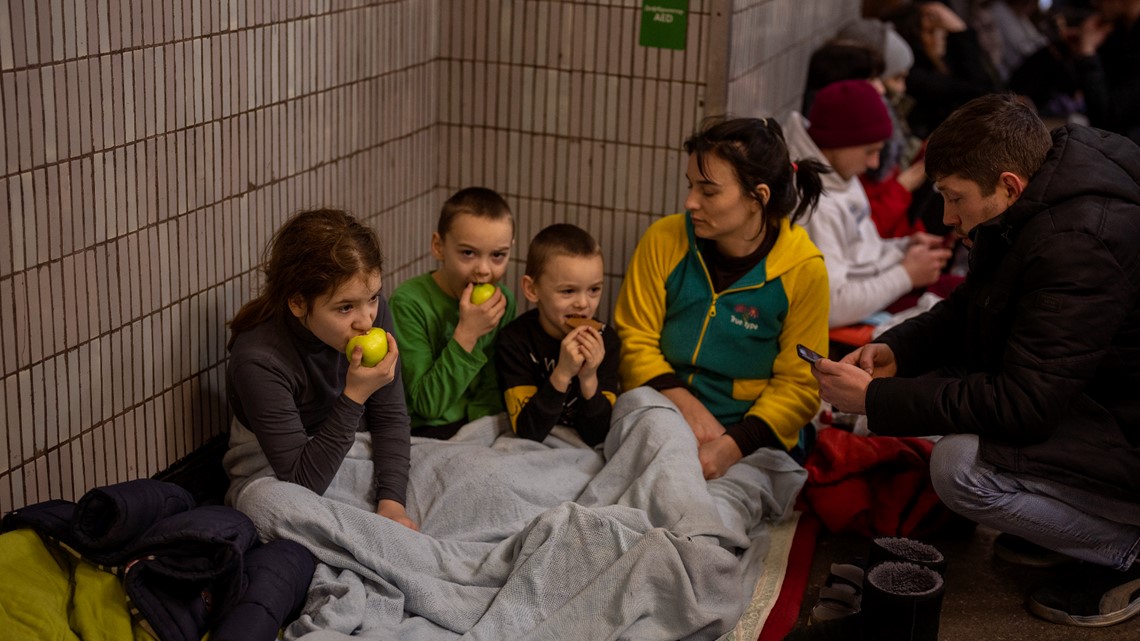 Ukraine bomb shelters: Scenes from inside bunkers amid invasion | 11alive.com