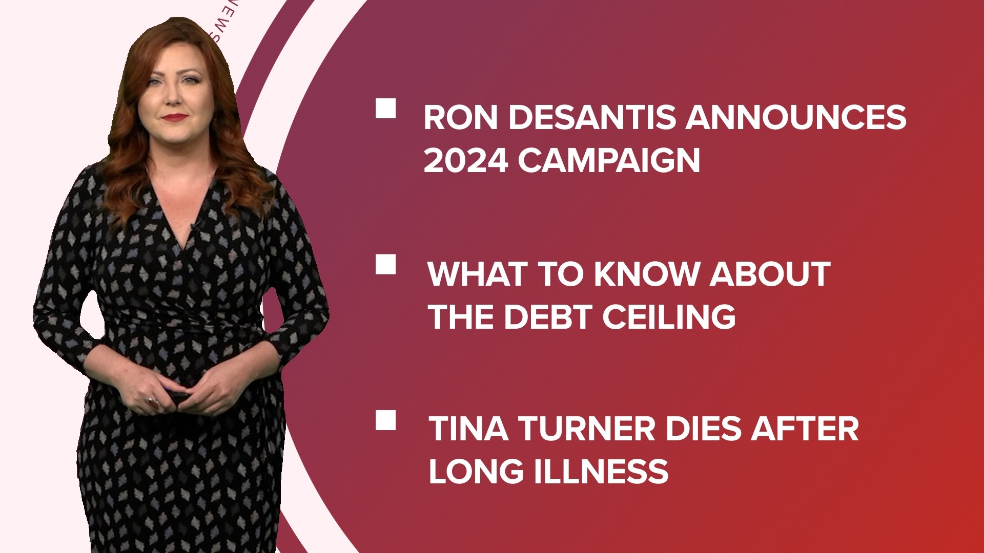A look at what is happening in the news from Ron DeSantis announcing his 2024 presidential campaign to Tina Turner dying from a long illness at 83.