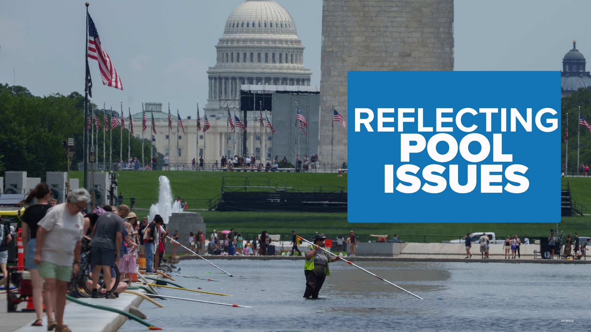 Reflecting Pool liner was cut with a sharp knife or razor