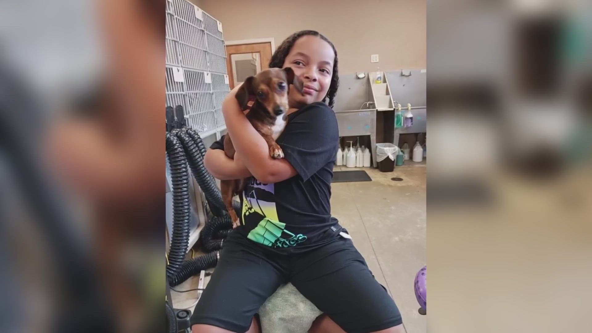 10-year-old Antonio rescued Cookie after he found her tied to a tree limb during the 2023 ice storm.
