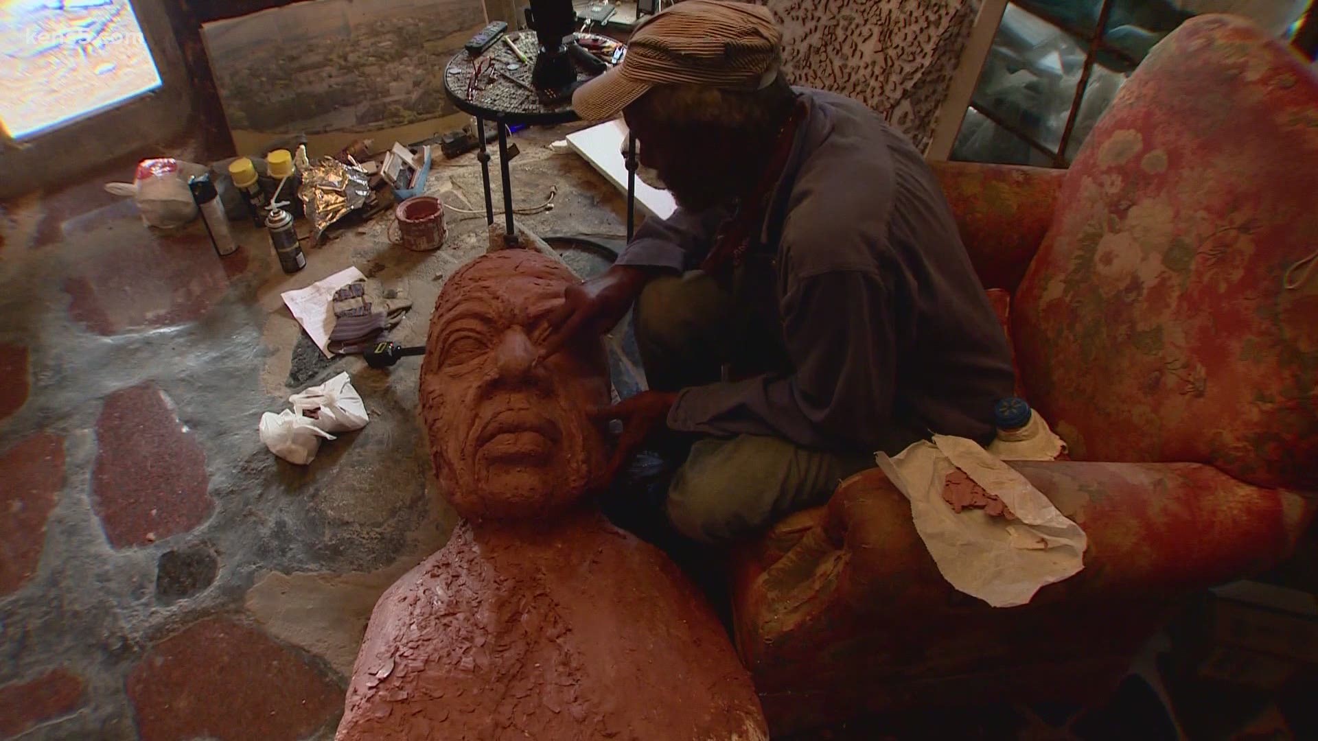 The Fredericksburg artist, Jonas Perkins, is known for his public sculptures. Now he's working on a collection of pieces to keep Lewis' memory alive.