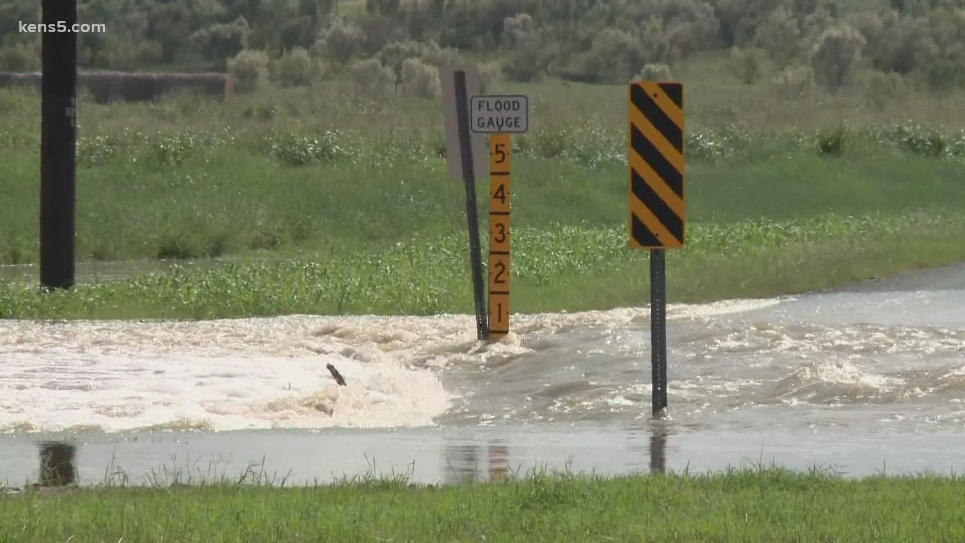 The car was overwhelmed by high water when a San Antonio was just trying to take his children to school.