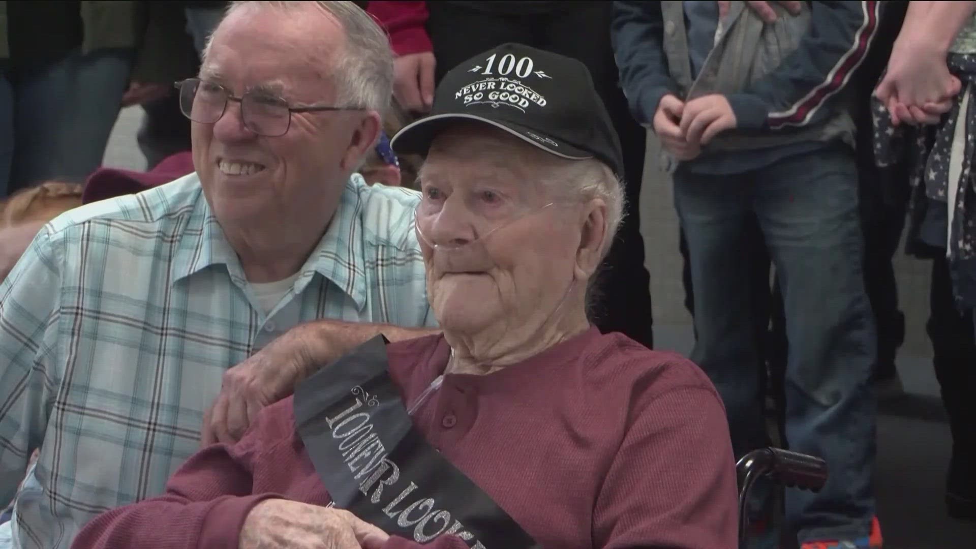 Family and friends of a World War 2 vet came together this week to celebrate a milestone birthday.