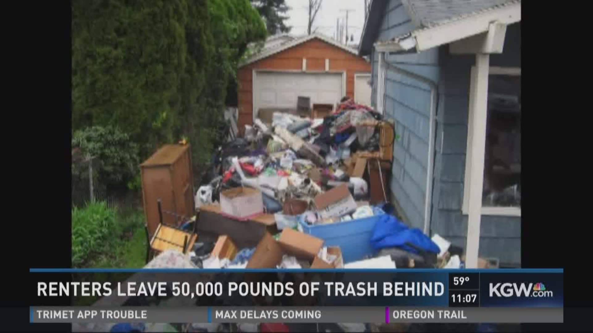 Tenants leave behind 25 tons of trash at Portland rental home