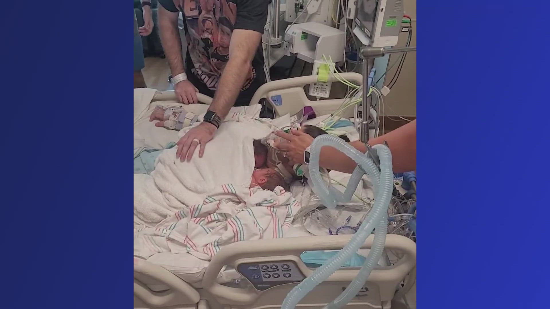 She flatlined multiple times over 45 minutes. Her husband and medical team had to share the details of the harrowing birth and complications.