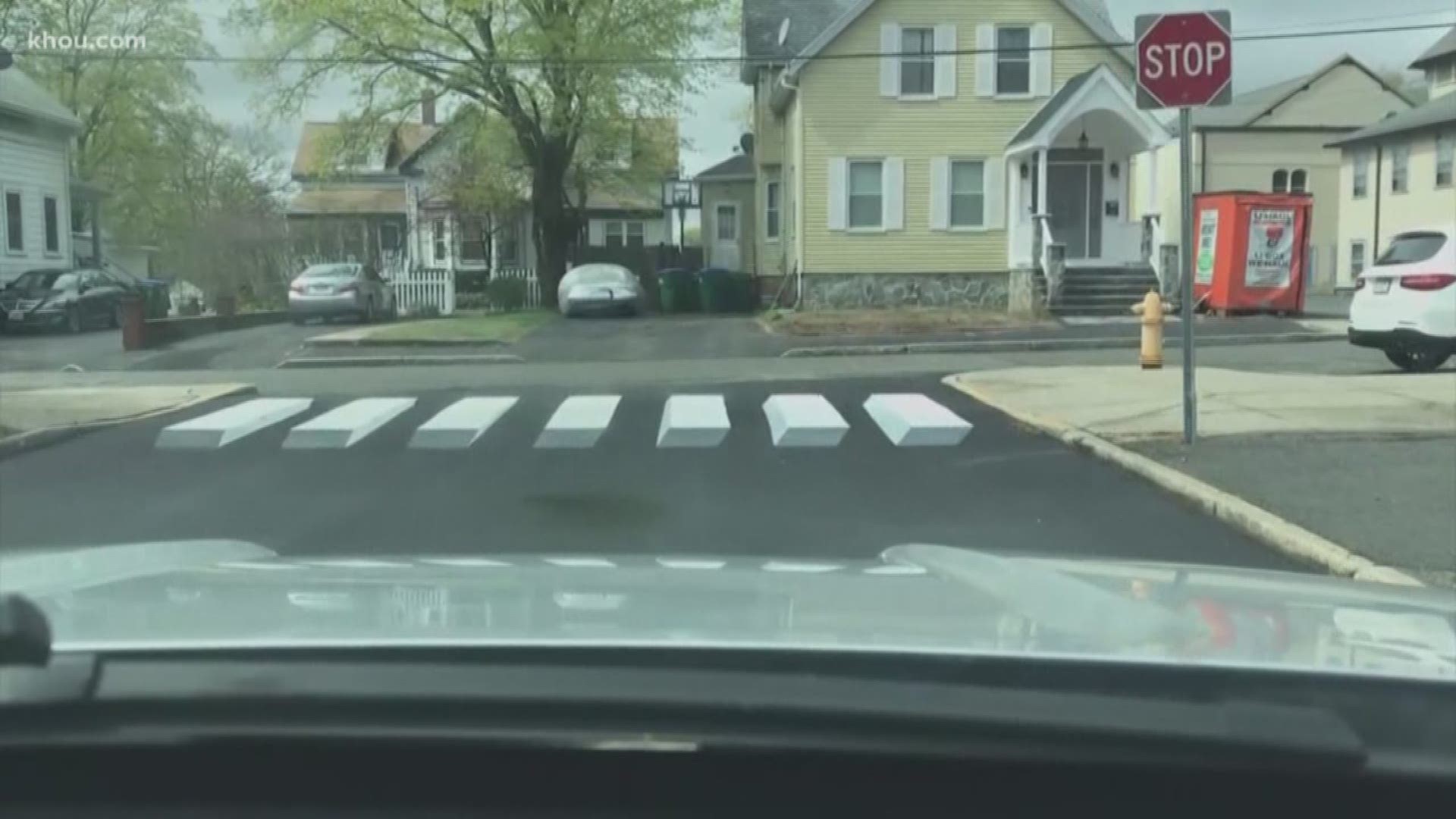 Massachusetts students worked with the city's bureaucracy to design a 3D crosswalk.