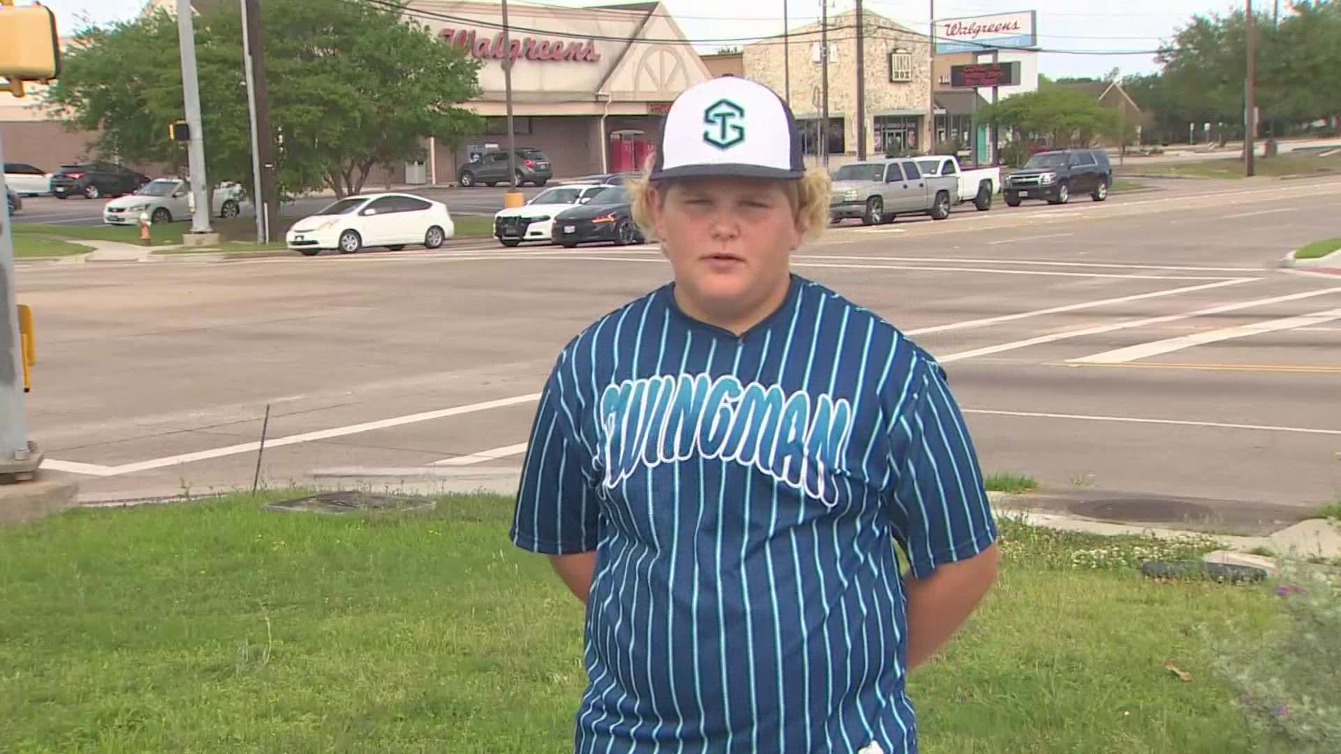 The community showed support for Grady Ferranti, who was selling tamales and water to raise money so he can go to two summer baseball tournaments.