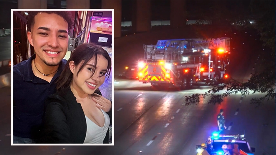 Katy Freeway shut down after deadly, fiery crash, HPD says | 11alive.com