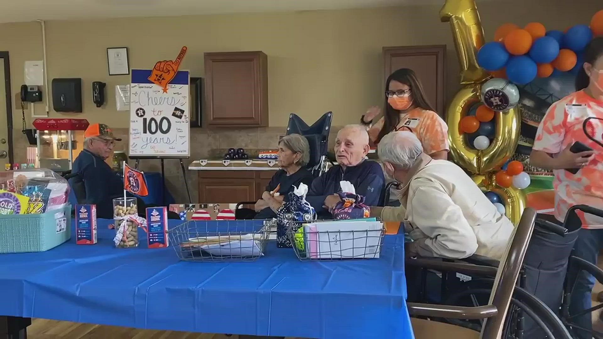 Amadeo Salinas celebrated his 100th birthday in style.