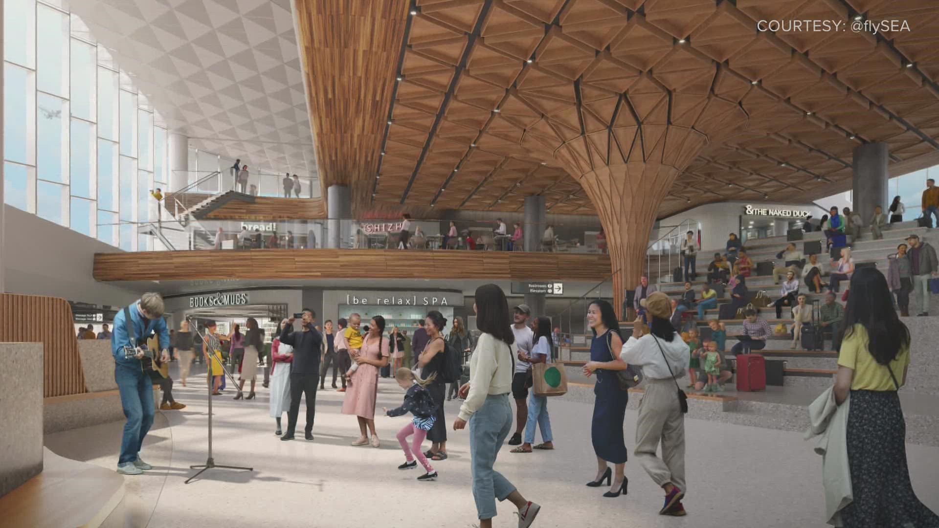 Seattle-Tacoma International Airport revealed design renderings of its C Concourse expansion project.