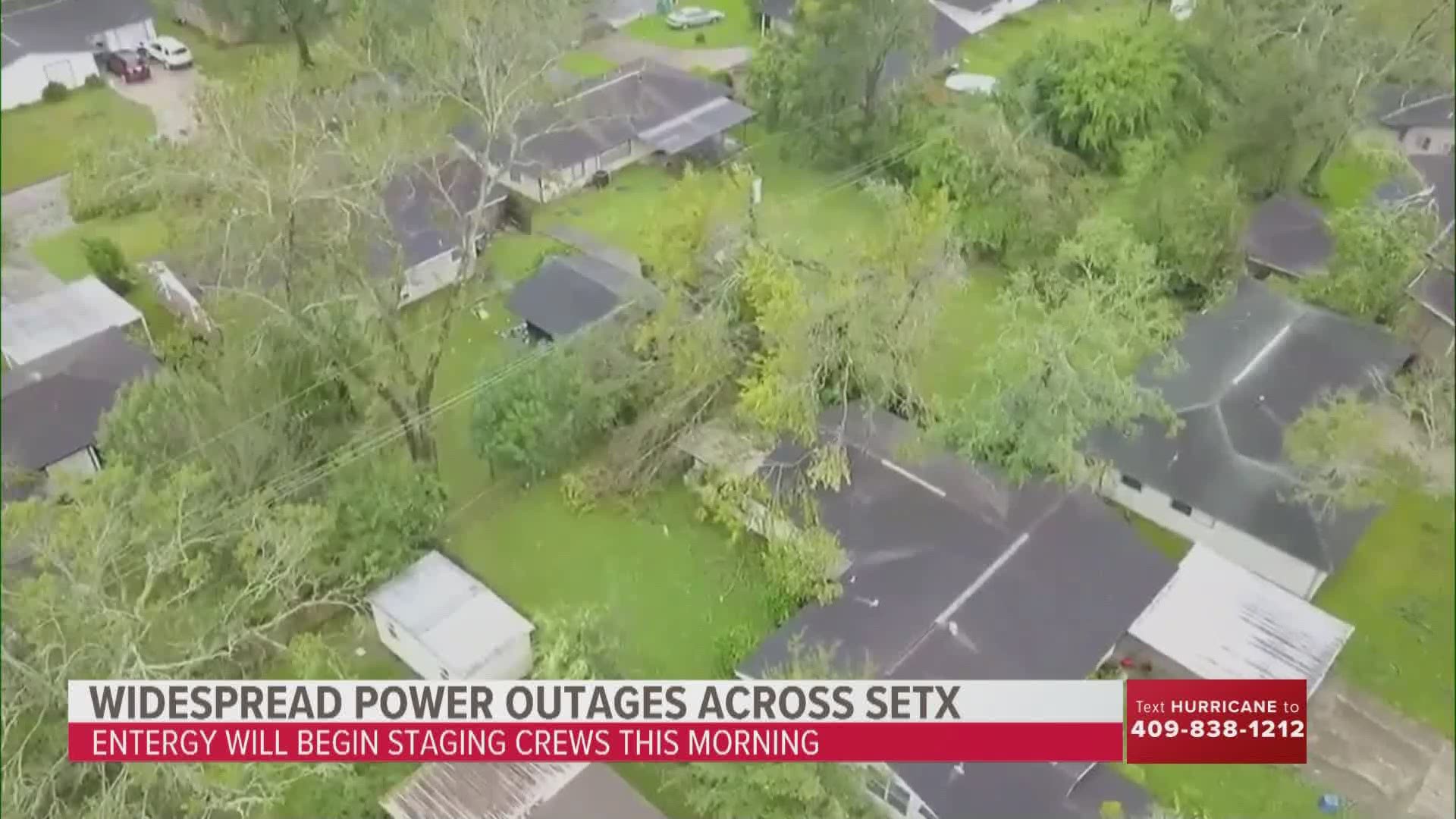 Drone footage shows damage in Orange, Texas left behind by Hurricane Laura. The storm made landfall as a category 4 hurricane.