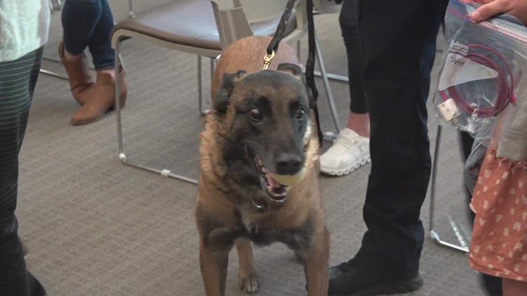 Port Neches Police Department celebrates the retirement of longtime K9 officer
