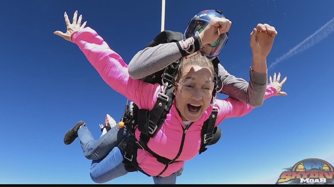 Arizona cancer survivor celebrates with a skydive in Utah | 11alive.com
