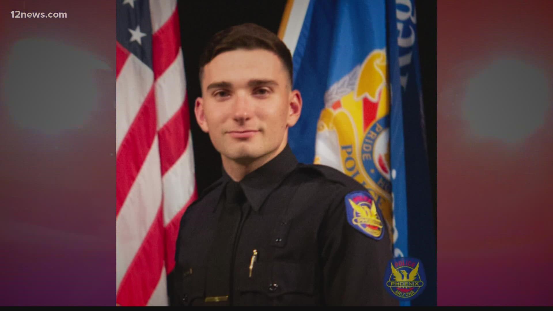 A Phoenix police officer shot several times in the line of duty is still on a ventilator but is stable. Tyler Moldovan's wife said doctors are seeing progress.