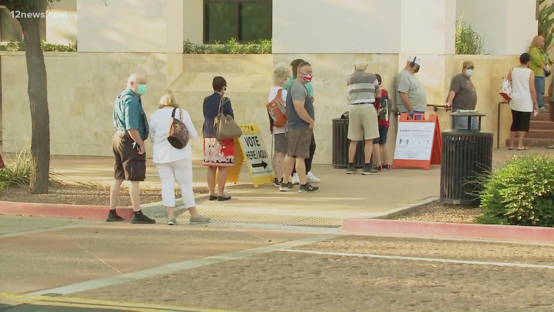 Police prepare for polling station protests as early voting across Arizona  begins