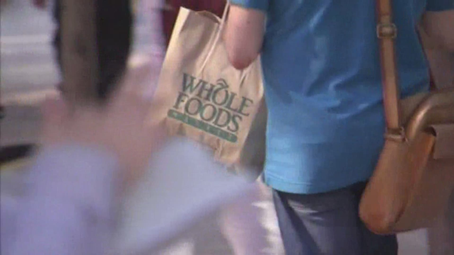 The online giant, Amazon, purchased the upscale organic grocery chain, Whole Foods.