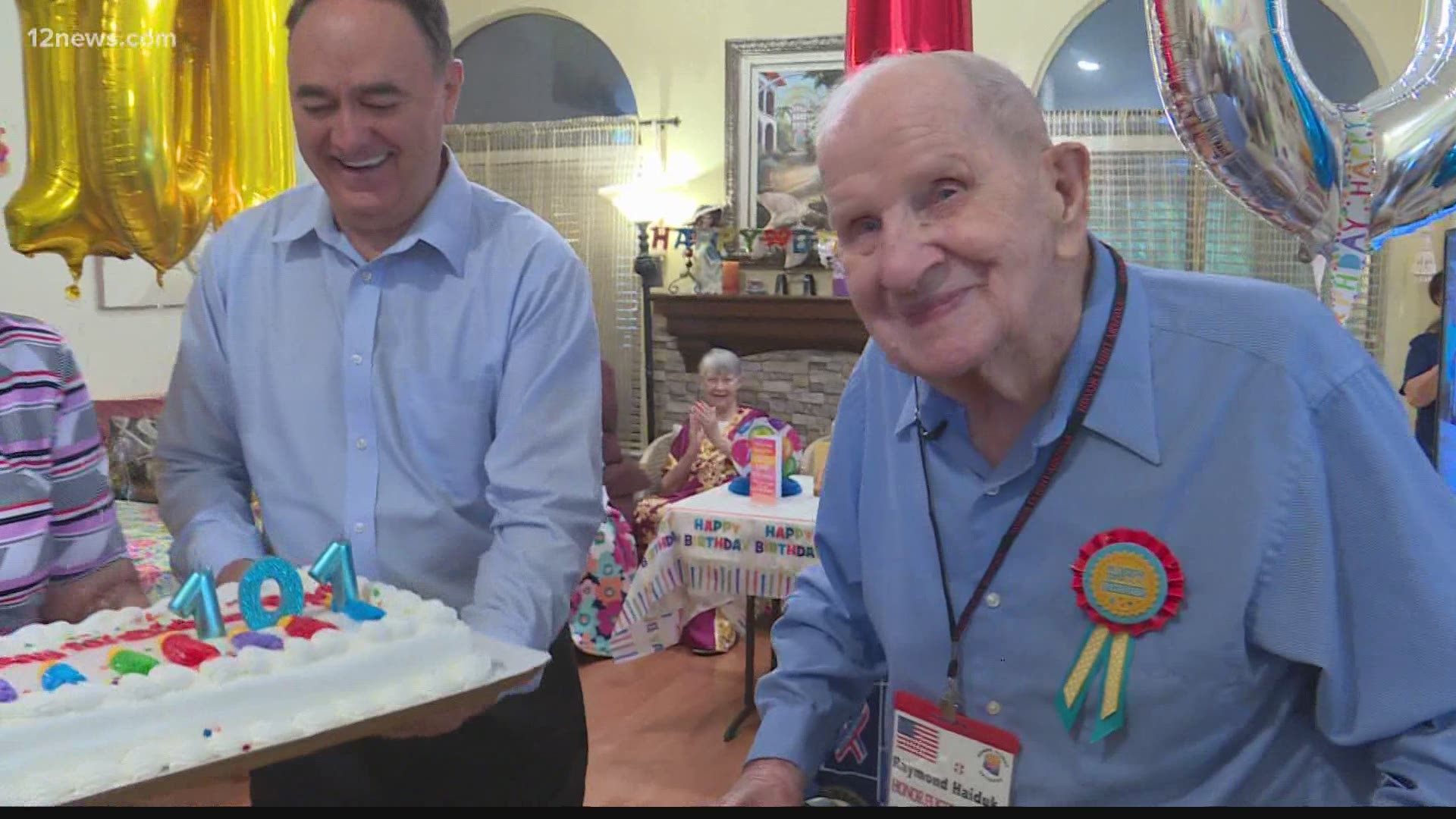 Ray Haiduk is a WWII veteran who just celebrated his 101st birthday. Ray was sent to Pearl Harbor to help rebuild after the Japanese bombed the base.