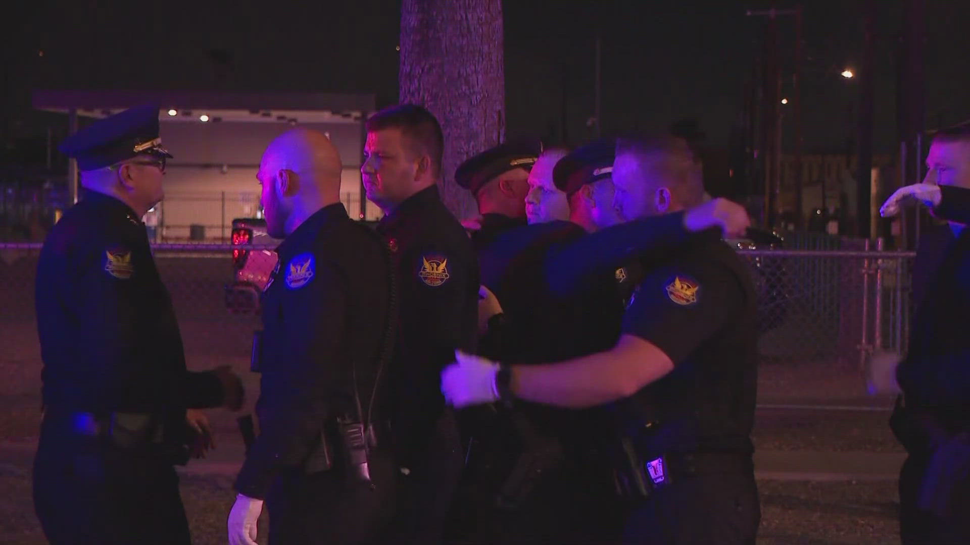 Officer Zane Coolidge was escorted from the hospital to the medical examiner's office Friday surrounded by his brothers and sisters in blue.