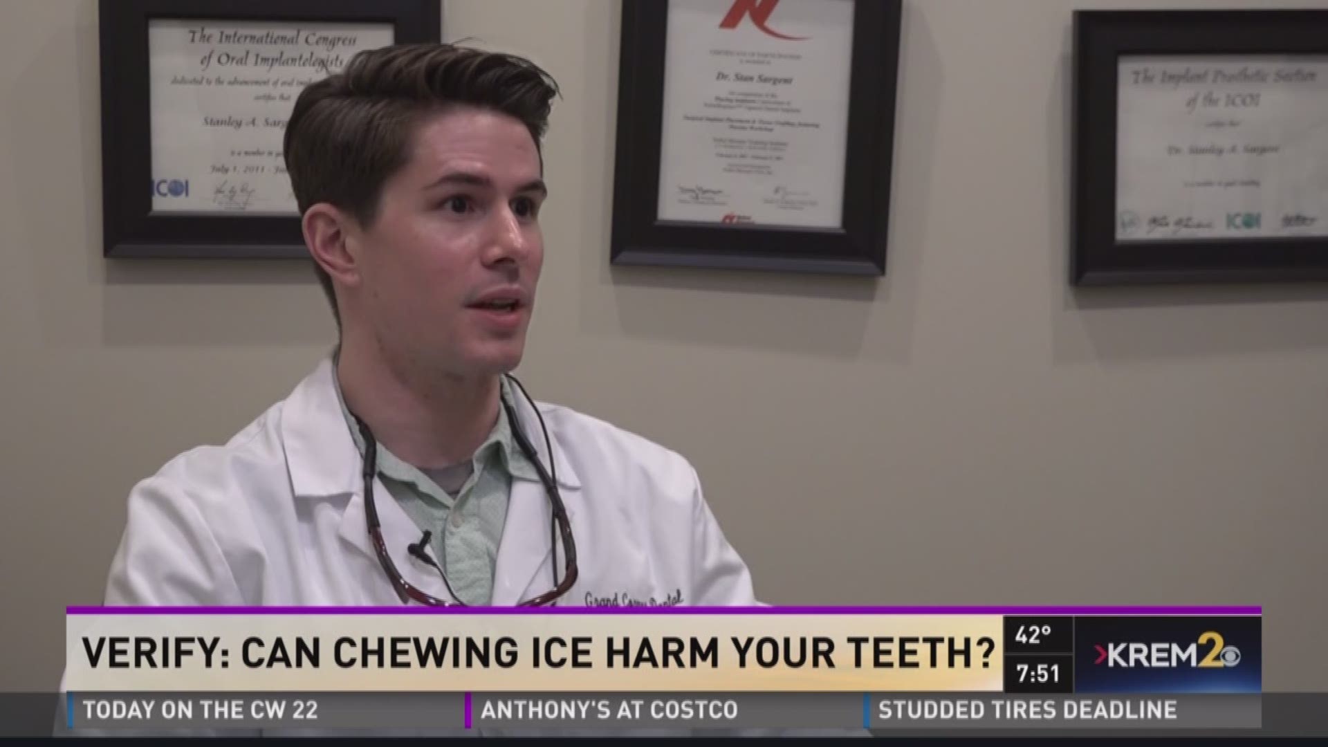 VERIFY Is chewing on ice bad for your teeth?