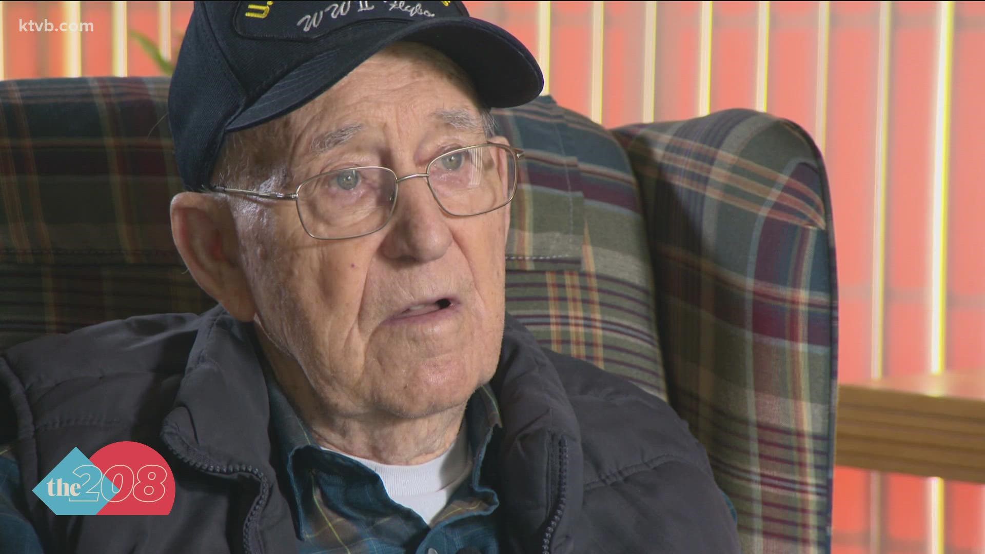At 97 years old, Hugh Mayse boarded a plane for the first time in twenty years when he climbed aboard the Dream Flight.