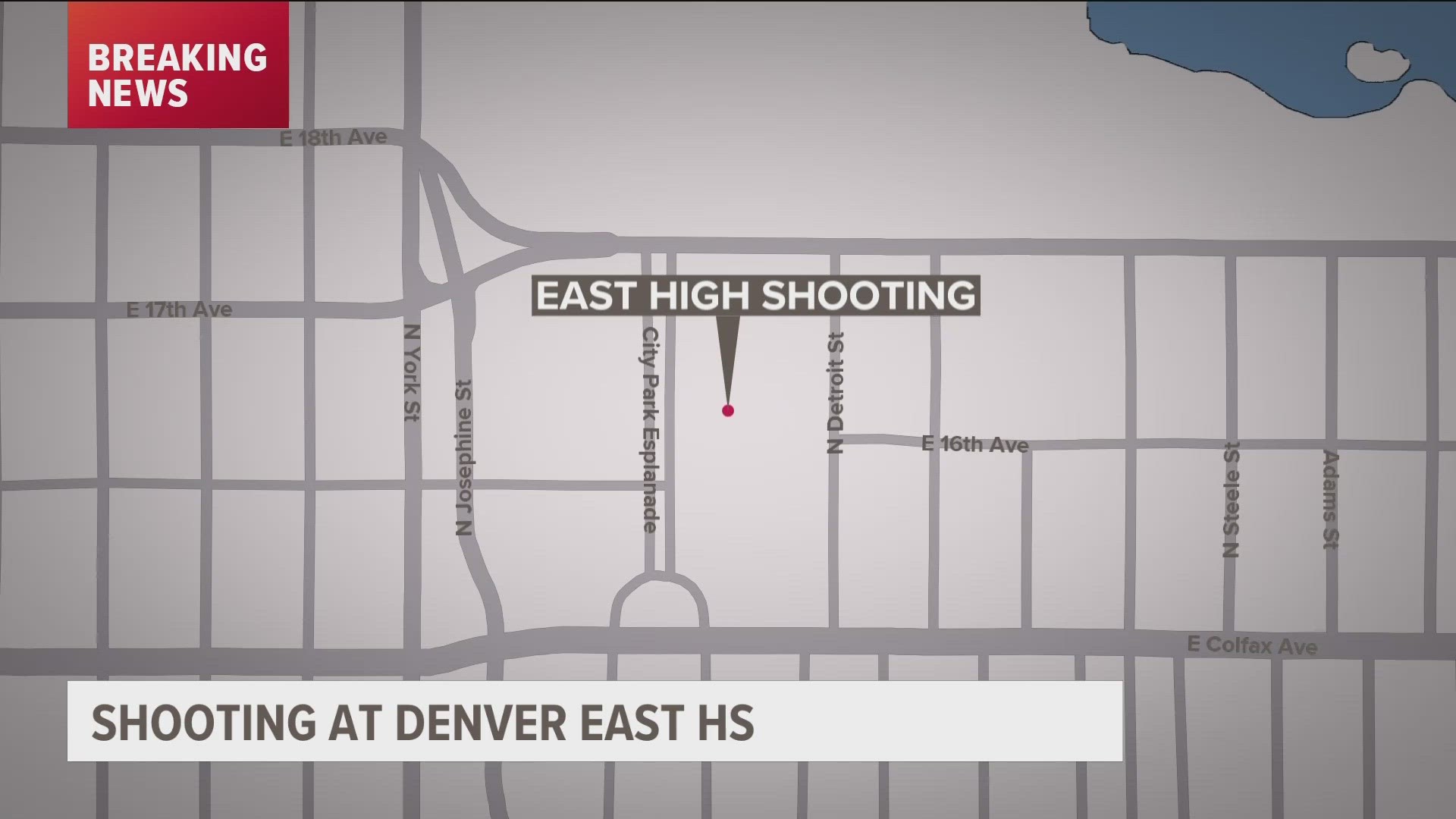 The Denver high school was placed on lockdown with all students being held in their third-period classrooms until further notice.