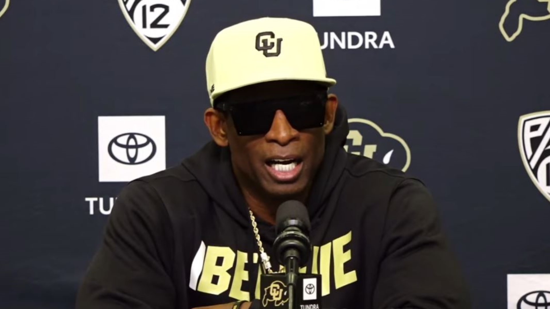 Head coach Deion Sanders spoke to the media ahead of Saturday's CU-USC game that will be played at Folsom Field.